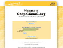 Tablet Screenshot of gospelemail.org